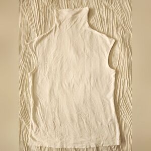 Elegant Cream Sleeveless Top